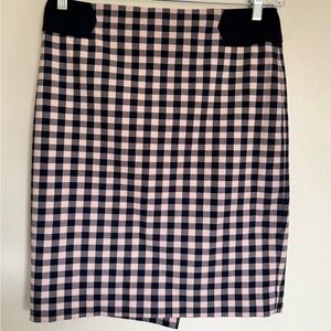 THE LIMITED Pink & Blue Gingham Check Plaid Pencil Skirt -Women's Size 8 - Lined